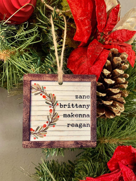 Name List Ornament