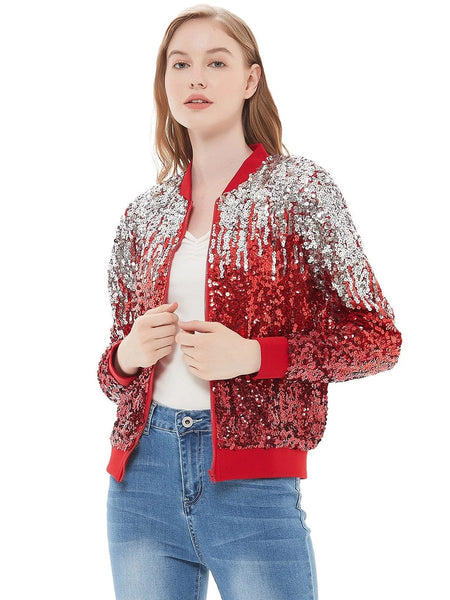 Sequin Bomber Jacket