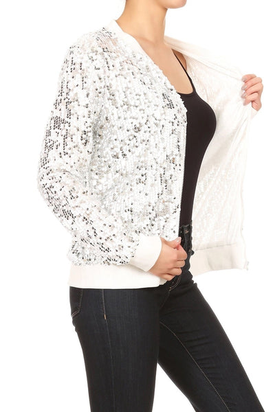 Sequin Bomber Jacket