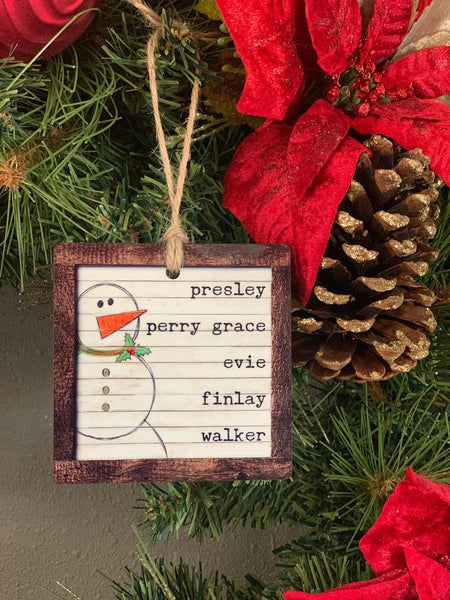 Name List Ornament