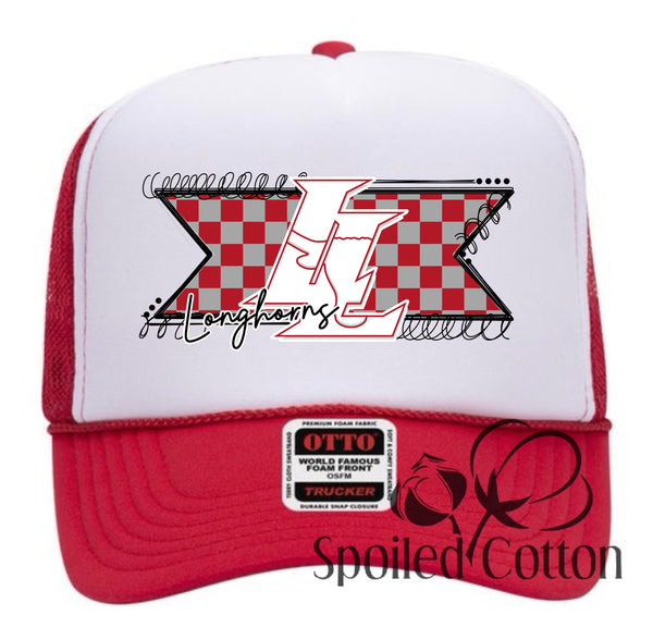 Checkered Ribbon Foam Hat