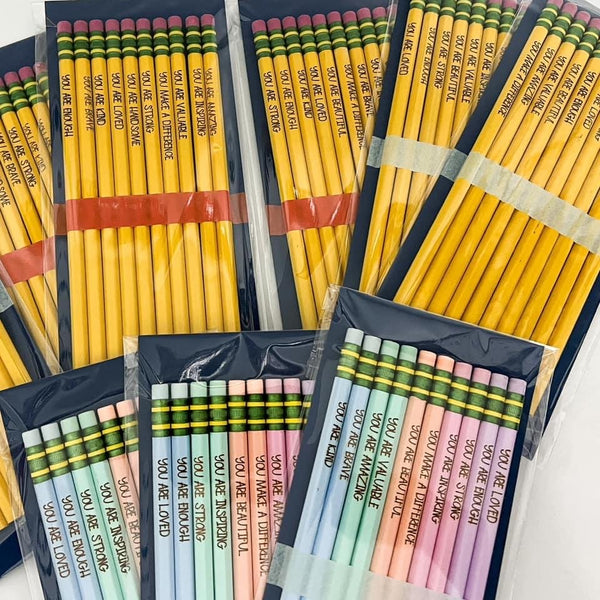 Personalized Pencils, Erasers, and Pencil Bag