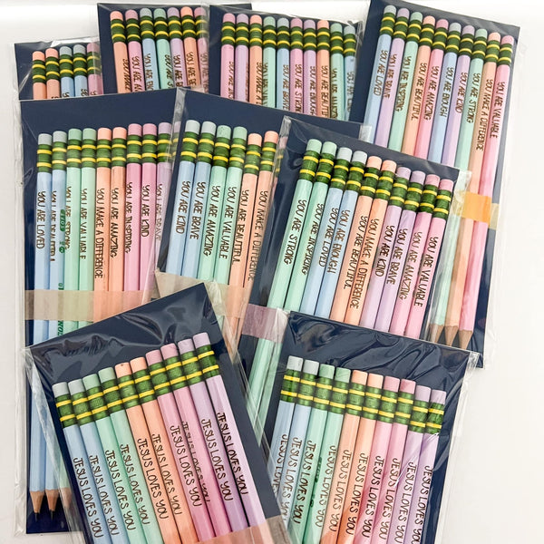 Personalized Pencils, Erasers, and Pencil Bag