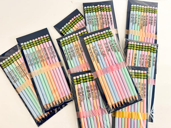 Personalized Pencils, Erasers, and Pencil Bag