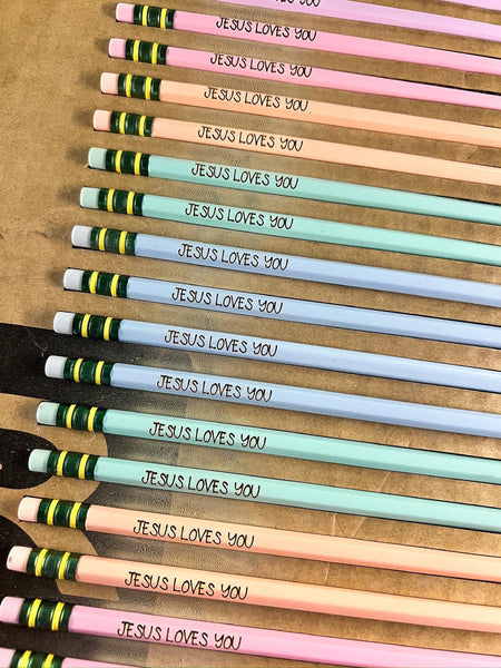 Personalized Pencils, Erasers, and Pencil Bag