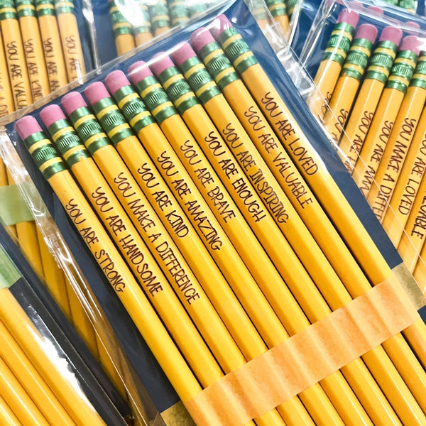 Personalized Pencils, Erasers, and Pencil Bag