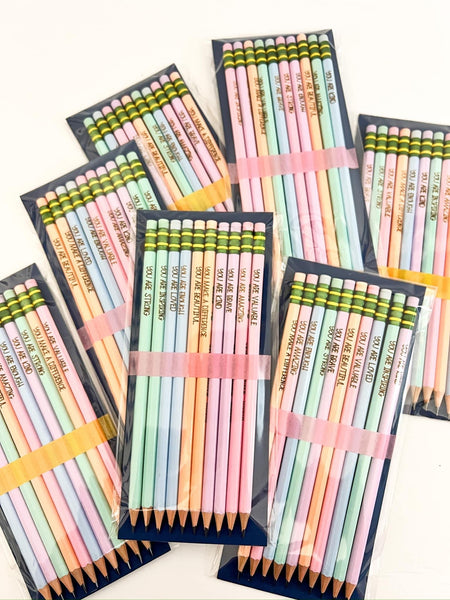 Personalized Pencils, Erasers, and Pencil Bag