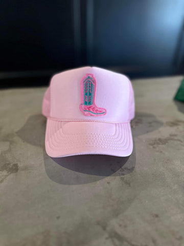 Pink Boot Patch Foam Hat