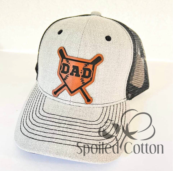 Baseball Diamond Leather Patch Hat