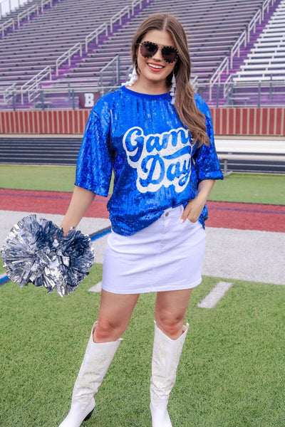 Sequin Game Day Top