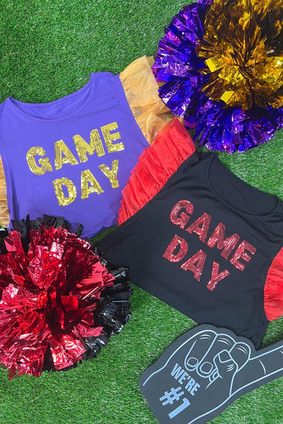 Game Day Sequin Patch Top