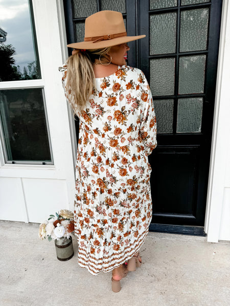 Kora Fall Floral Dress - PREORDER