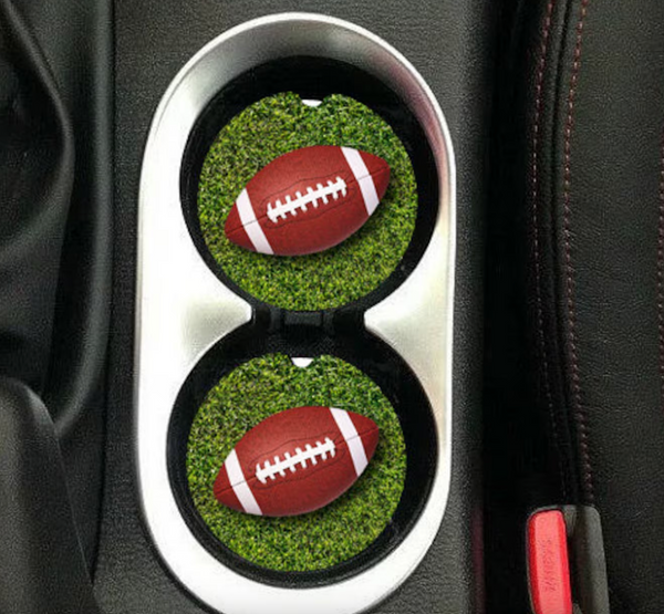 Football Sandstone Car Coasters