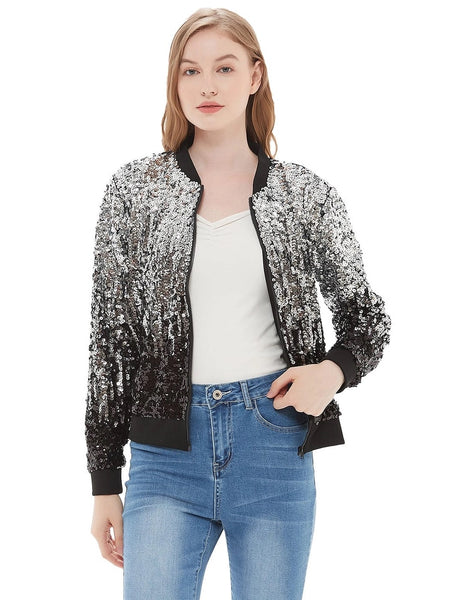 Sequin Bomber Jacket