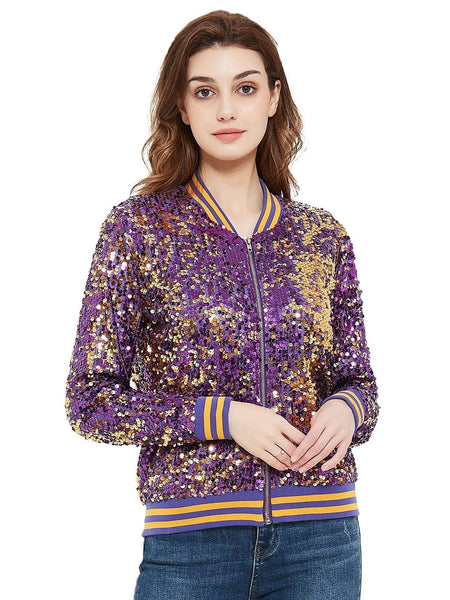 Sequin Bomber Jacket