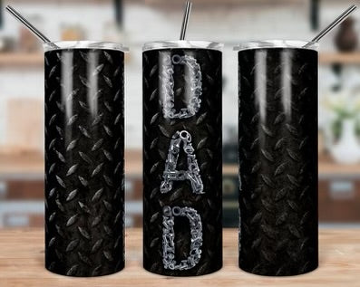 Diamond Plate Nuts and Bolts Dad Tumbler