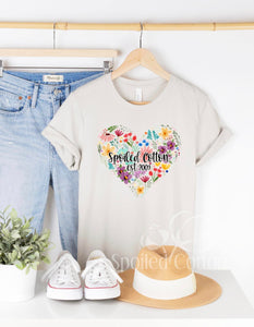 Floral Heart Business Merch Tee